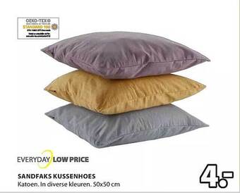 Jysk Sandfaks kussenhoes aanbieding