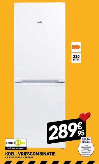 Electro Depot High one koel-vriescombinatie aanbieding