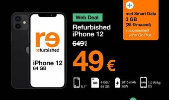 Orange Refurbished iphone 12 aanbieding