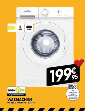 Electro Depot High one wasmachine aanbieding