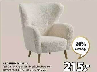 Jysk Vildsund fauteuil aanbieding