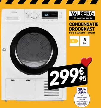 Electro Depot Valberg condensatie droogkast aanbieding