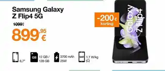 Orange Samsung galaxy z flip4 5g aanbieding