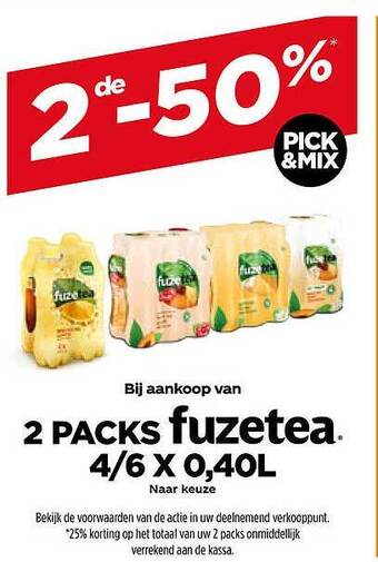 Prik en Tik Fuze tea aanbieding