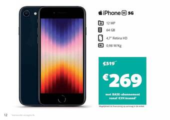 Base Iphone se 5g aanbieding