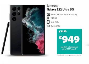 Base Samsung galaxy s22 ultra 5g aanbieding