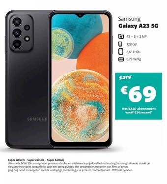 Base Samsung galaxy a23 5g aanbieding