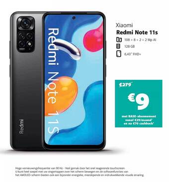 Base Xiaomi redmi note 11s aanbieding
