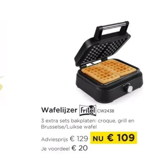 Wafelijzer fritel cw2438