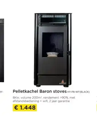 Molecule Pelletkachel baron stoves wrewscblaok) aanbieding