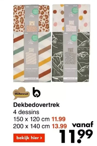 Wibra Dekbedovertrek aanbieding