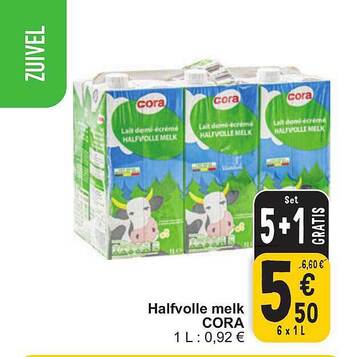 Cora Halfvolle melk aanbieding