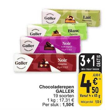 Chocoladerepen galler