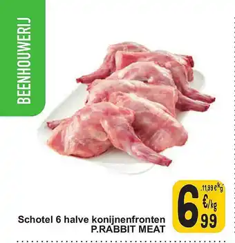 Cora Schotel 6 halve konijnenfronten prabbit meat aanbieding