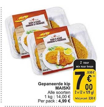 Cora Gepaneerde kip maiski aanbieding