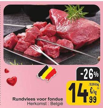 Cora Rundvlees voor fondue aanbieding