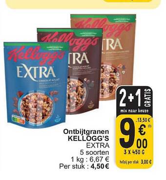 Cora Ontbijtgranen kellogg's aanbieding