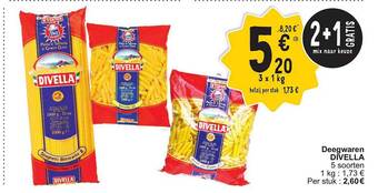 Cora Deegwaren divella aanbieding