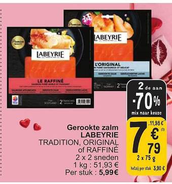 Cora Gerookte zalm labeyrie aanbieding