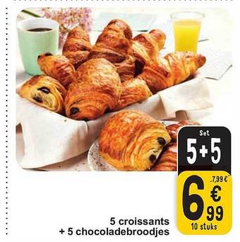 Cora Croissants, chocoladebroodjes aanbieding