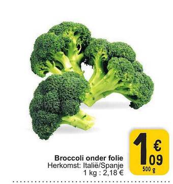Cora Broccoli onder folie aanbieding
