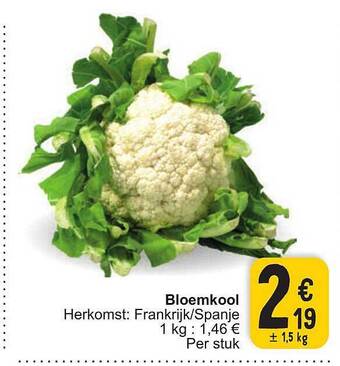 Cora Bloemkool aanbieding