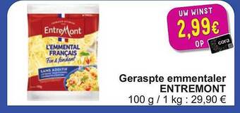 Cora Geraspte emmentaler entremont aanbieding