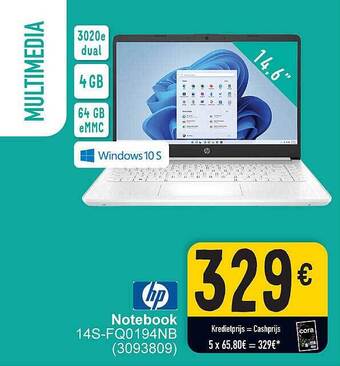 Cora Hp notebook aanbieding