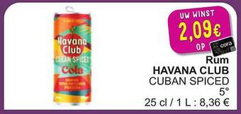 Cora Rum havana club aanbieding