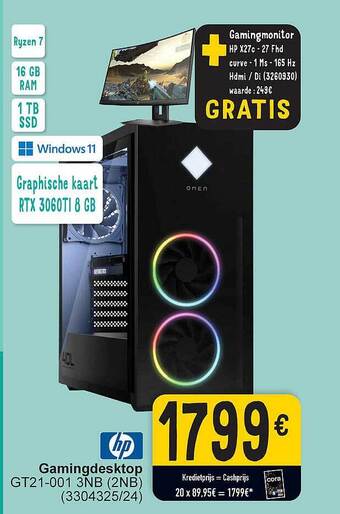 Cora Hp gamingdesktop aanbieding