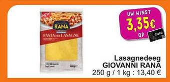 Cora Lasagnedeeg giovanni rana aanbieding