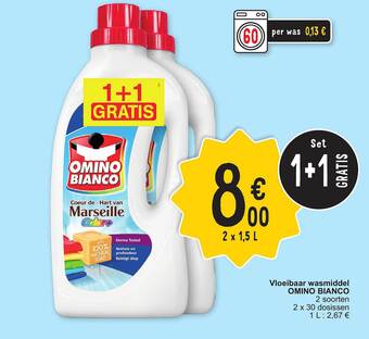Cora Vloeibaar wasmiddel omino bianco aanbieding