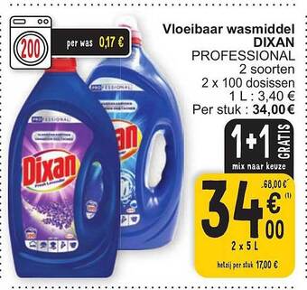 Cora Vloeibaar wasmiddel dixan aanbieding