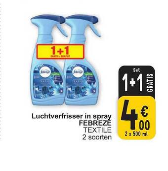 Cora Luchtverfrisser in spray febreze aanbieding