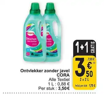 Cora Ontvlekker zonder javel aanbieding
