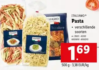 Lidl Italiamo pasta 500 g nr. 39011 - 45100 - 6000810 - 6000313 aanbieding
