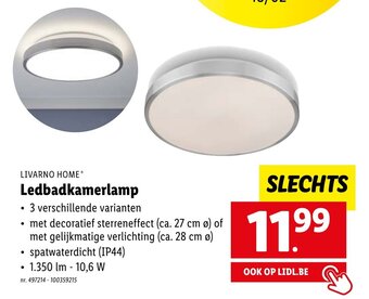 Lidl Livarno home ledbadkamerlamp aanbieding