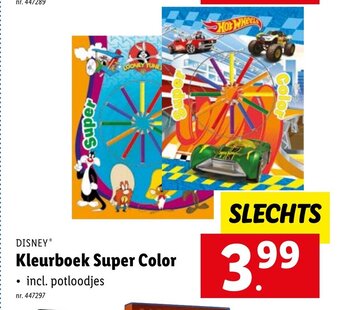 Lidl Disney kleurboek super color aanbieding