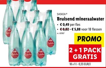 Lidl Saskia bruisend mineraalwater aanbieding