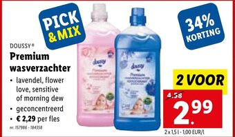 Lidl Doussy premium wasverzachter aanbieding