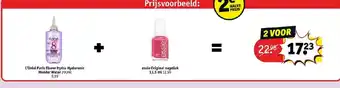 Kruidvat L'oreal paris elseve hydra hyaluronic wonder water 200ml + essie original nagellak 2 voor aanbieding