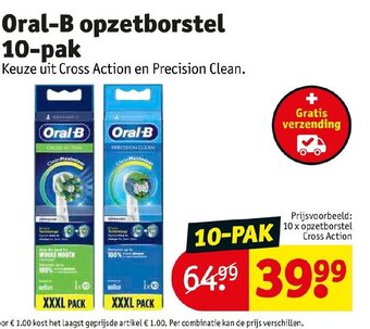 Kruidvat Oral-b opzetborstel 10-pak aanbieding