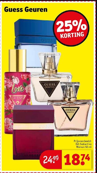 Kruidvat Guess geuren aanbieding