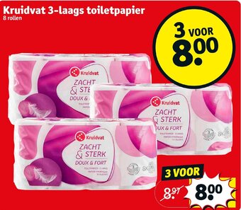 Kruidvat Kruidvat 3-laags toiletpapier 3 voor aanbieding