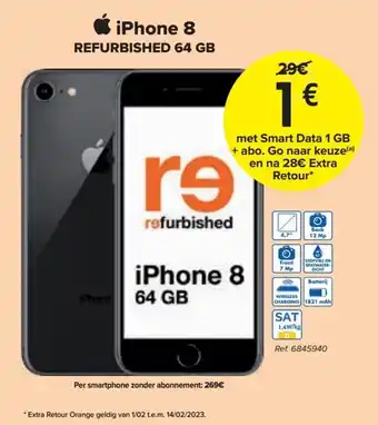 Apple iPhone 8 REFURBISHED 64 GB Ref. 6845940