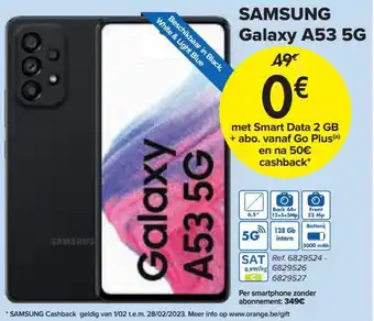 Carrefour Market Samsung Galaxy A53 5G aanbieding