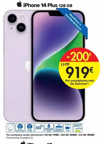 Carrefour Market Iphone 14 plus 128gb aanbieding