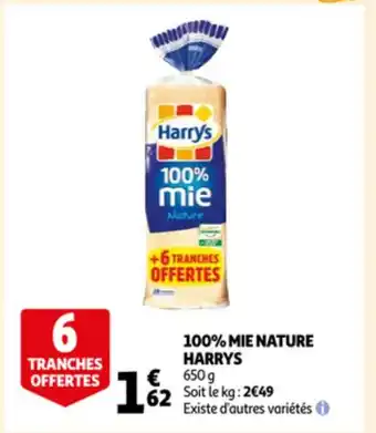 Auchan Harry's 100% mie nature 650g aanbieding