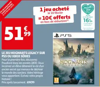 Auchan PS5 ou xbox series le jeu hogwarts legacy sur aanbieding