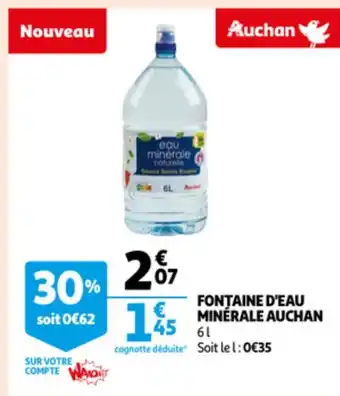 Auchan Auchan fontaine d'eau minerale 6L aanbieding